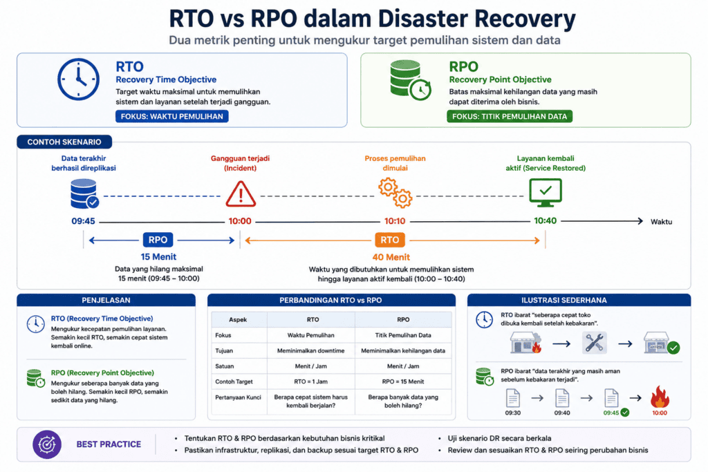 RTO dan RPO pada disaster recovery