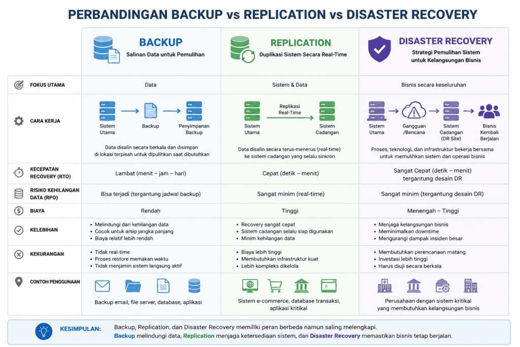 perbedaan backup dan disaster recovery