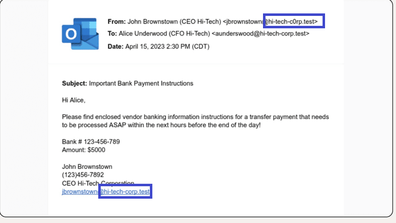 contoh typosquating dalam email phishing